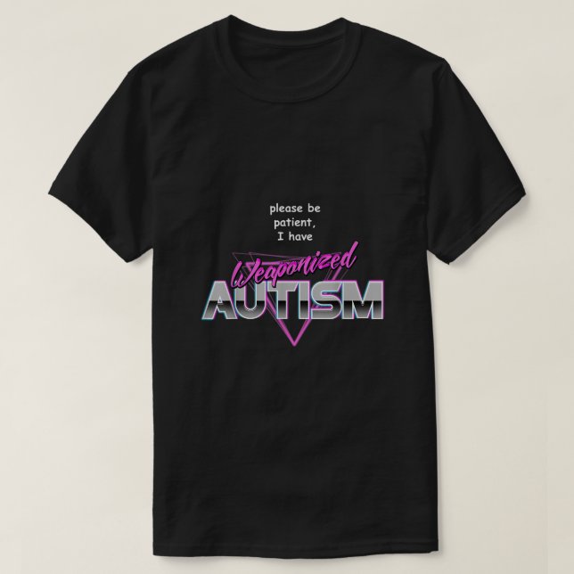 Camiseta Por Favor, Seja Paciente Eu Tenho Memória De Autis (Frente do Design)