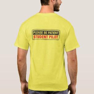 Camiseta Por Favor, Seja Piloto De Estudante Apenas De Volt