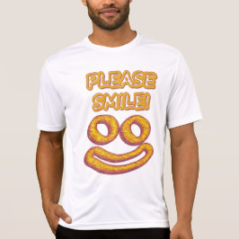 Camiseta "Por favor, sorria!" Design bonito. Comprar Agora