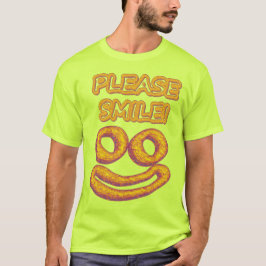 Camiseta "Por favor, sorria!" Design bonito. Comprar Agora