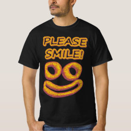 Camiseta "Por favor, sorria!" Design bonito. Comprar Agora