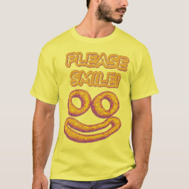 Camiseta "Por favor, sorria!" Design bonito. Comprar Agora
