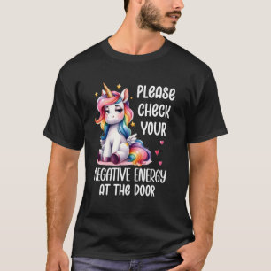 Camiseta Por Favor Verifique Sua Energia Negativa Na Porta