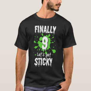 Camiseta Por fim, 9 anos vamos pegar o 9.º Aniversário do S