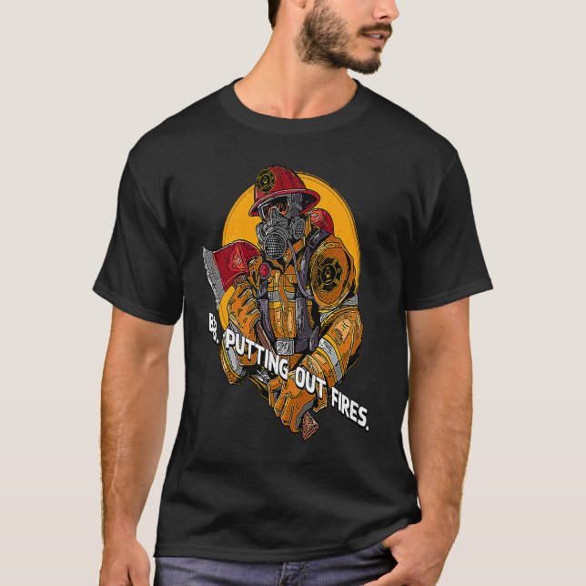 Camiseta Pôr Fogueiros Bombeiros Humor Memes (Frente)