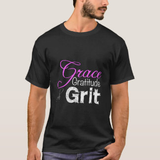 Camiseta Por Graça Gratidão E Garra Forte