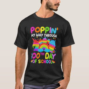 Camiseta Pôr-Me A Caminho Através Do 100º Dia De Pop Da Esc
