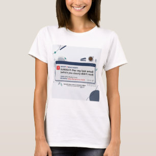 Camiseta Por Meu Último E-mail Citação Divertida de Escritó