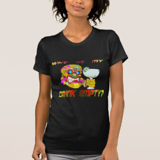 Camiseta Por que a minha bebida está vazia?