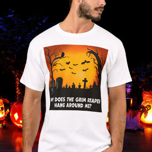 Camiseta Por que a Morte Fica ao Meu Redor?