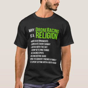 Camiseta Por Que Corrida De Drone É Uma Religião