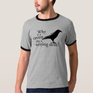 Camiseta Por que é um corvo como uma mesa de escrita?