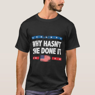 Camiseta Por que ela não fez isso Retro 2025 Eleição Trump