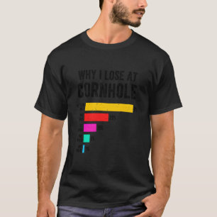 Camiseta Por que eu perco no Cornhole Tailgating