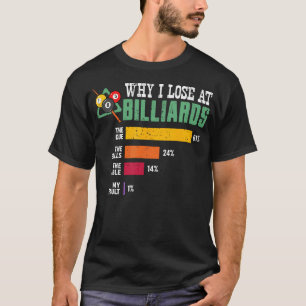 Camiseta Por que eu perco no jogador de bilhar esporte sinu