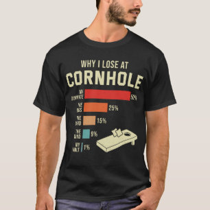 Camiseta Por que eu Perder no jogo da Cornhole Funny Bolsas