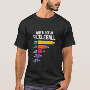 Camiseta Por que eu Perder no Pickleball Humor Engraçado Pi
