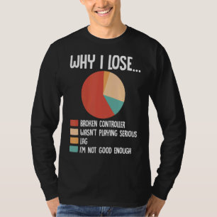 Camiseta Por que eu Perder os motivos do jogo jogador de jo