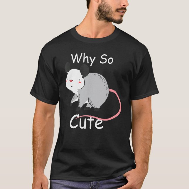 Camiseta Por Que Gráfico de Gambá (Frente)