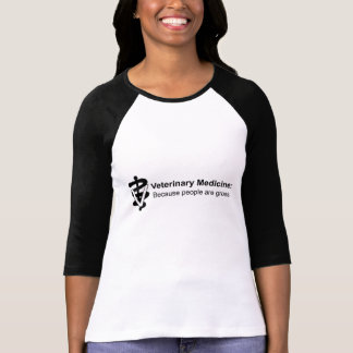 Camiseta Por que medicina veterinária? O 3/4 de t-shirt das
