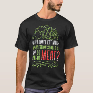 Camiseta Por que não como carne Veggie Vegano Vegetariano