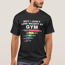 Camiseta Por Que Não Perco Peso Gráfico Divertido de Academ