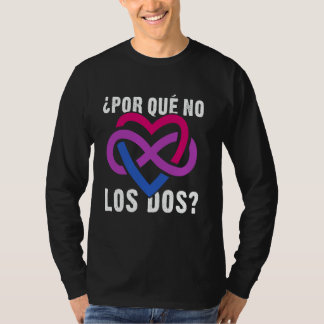 Camiseta "Por Qué No Los Dos Espanhóis Polyamory Bi Pride"