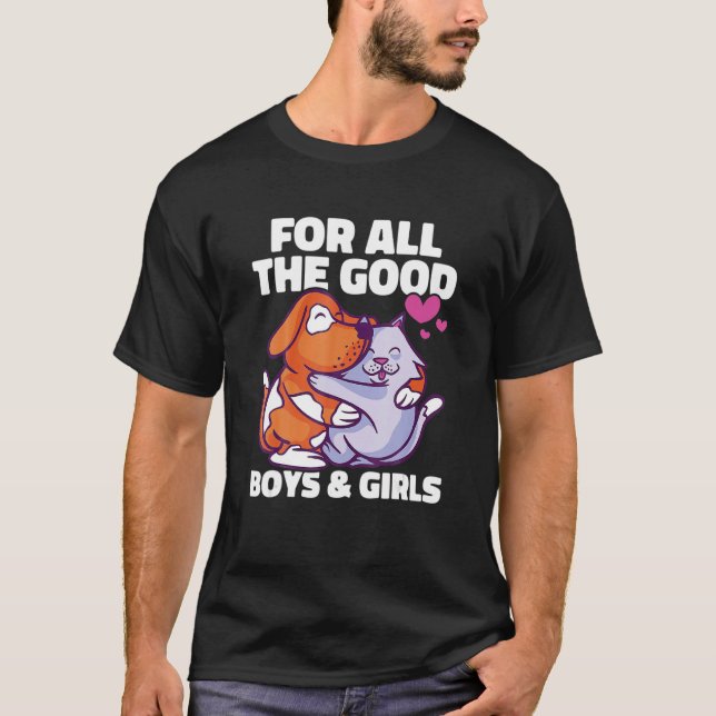 Camiseta Por Todos Os Boas Garotas E Meninas Amantes de os  (Frente)