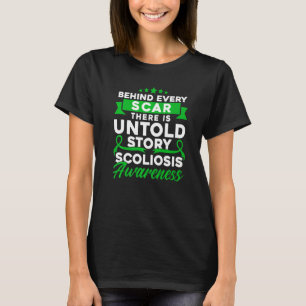 Camiseta Por trás de cada cicatriz Conscientização sobre Es
