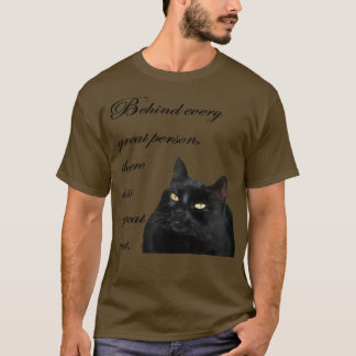 Camiseta Por Trás De Cada Excelente Há Um Excelente Cat Quo