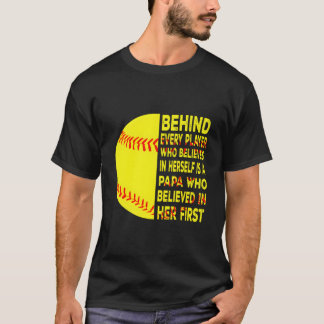 Camiseta Por trás de cada jogador está o papai Feliz Dia do