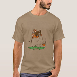 Camiseta Por trás de toda boa mulher há muitos animais retr