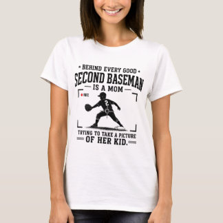 Camiseta Por trás de todo bom segunda-base existe uma mãe