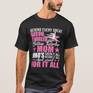 Camiseta Por trás de todo grande majorette está uma mãe fel