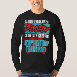 Camiseta Por trás do Doutor Sensibilização Pulmonar Terapêu