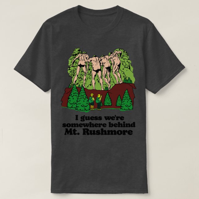 Camiseta Por trás do Mt Rushmore (Frente do Design)