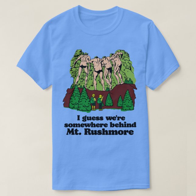 Camiseta Por trás do Mt Rushmore (Frente do Design)