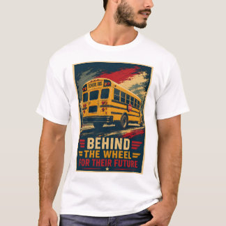 Camiseta Por trás do volante pelo futuro do motorista de ôn