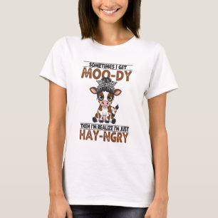 Camiseta Por vezes fico bo-vi-na e com fo-me de fen-no