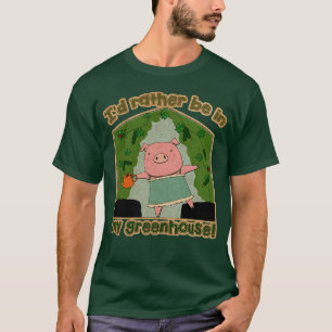 Camiseta Porca Fofa Preferiria Ficar em sua Água de Estufa