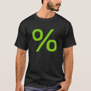 Camiseta Porcentagem (Pequena) - Verde Marciano