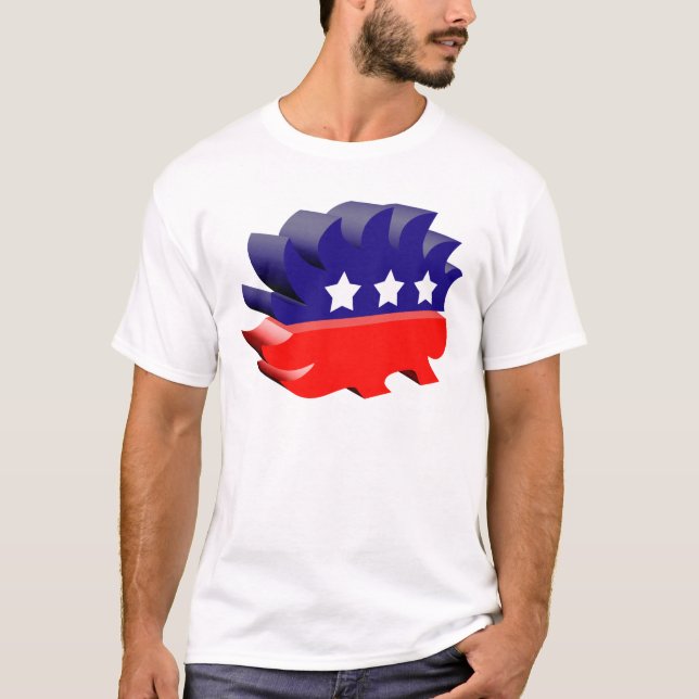 Camiseta Porco- 3D do libertário (Frente)