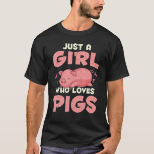 Camiseta Porco Animal de Fazenda Meninas Mulheres Porquinho