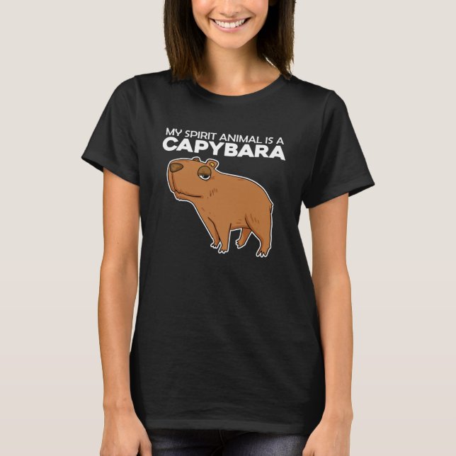 Camiseta Porco aquático Capibara que diz 1 (Frente)