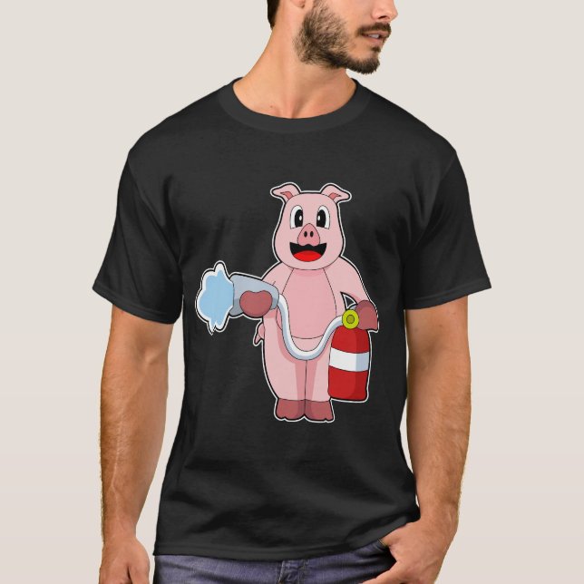 Camiseta Porco Bombeiro (Frente)