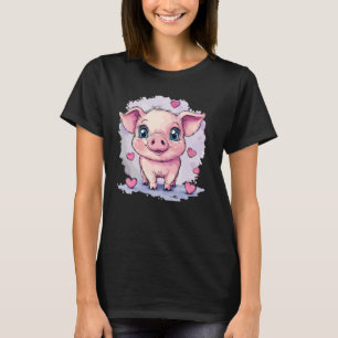 Camiseta Porco Bonito Cercado Por Amor Cardíaco