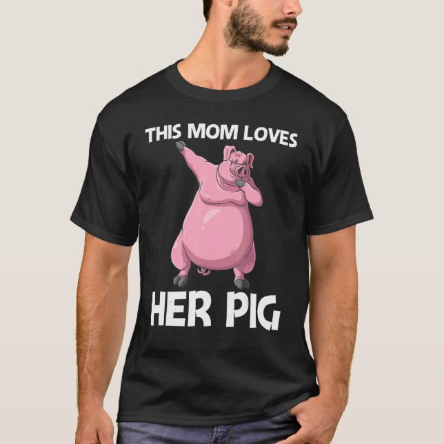 Camiseta Porco Bonito Para A Mãe Comida (Frente)
