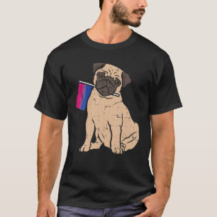 Camiseta Porco Cão Bandeira do Orgulho Bissexual Cuta LGBTQ