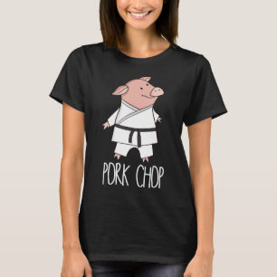 Camiseta Porco Chop Funny Pig Animal Pun Karate1