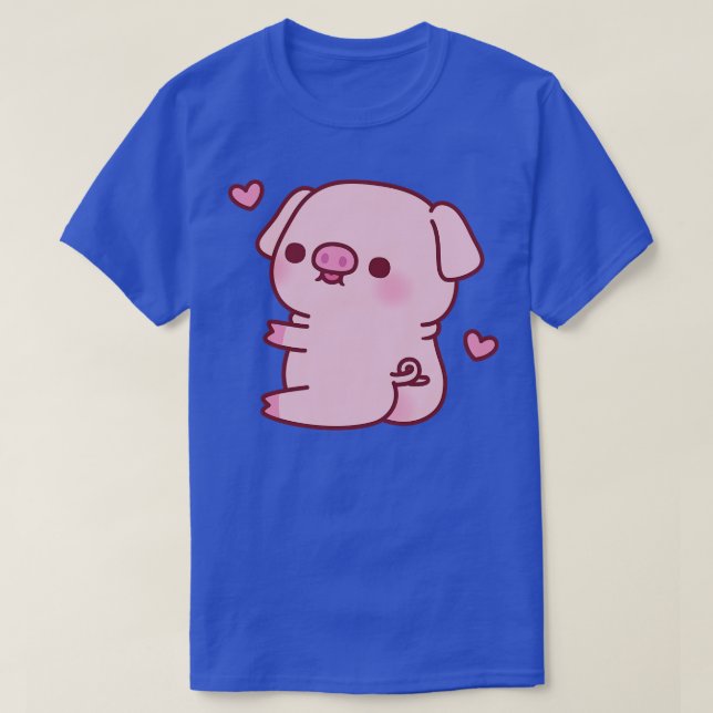 Camiseta Porco Chubby Bonito Com Grandes Bumbuns (Frente do Design)